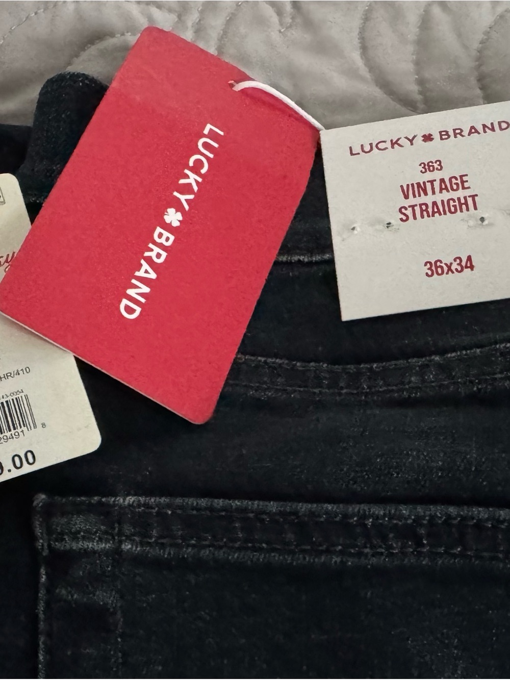 NWT Lucky Brand 363 Vintage Straight Men’s Jeans 36x34 Dark Wash